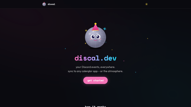 Screenshot of discal.dev